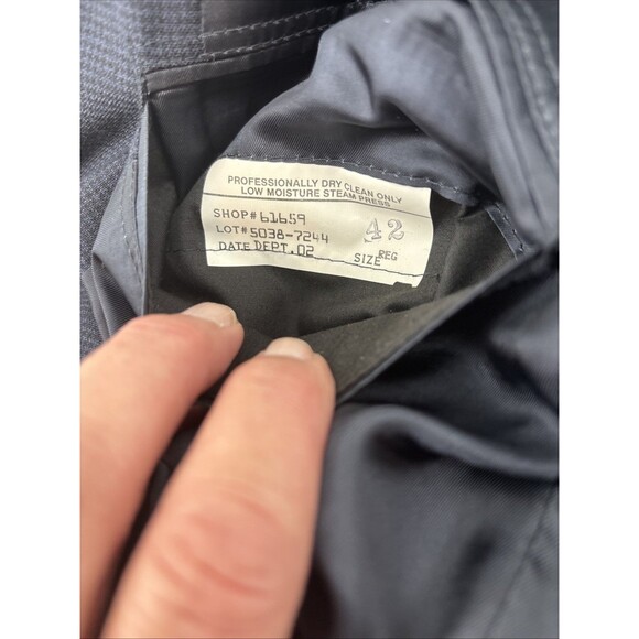 Brooks Brothers Makers Brooksease Navy Houndstooth 2-Button 42R Vintage Blazer - Picture 4 of 8